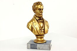 Abraham Lincoln Vintage Ceramic Sculpture Bust, Bronze Finish #41027