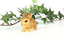 Hand Carved Vintage Painted Small Bunny Alpine Rabbit Sculpture #41565