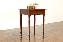 Country Sheraton Cherry Antique Farmhouse End or Lamp Table, Nightstand #39904