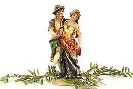 German Hand Carved Vintage Dancing Couple Sculpture, Barthels #40966