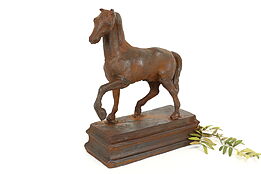 Horse Farmhouse Vintage Rustic Statue, Cast Iron Doorstop Sculpture #41402