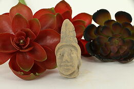 Pre-Columbian Mayan Style Miniature Terracotta Red Clay Head Age Unknown #41803