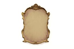 French Design Antique Hand Carved Birch & Painted Wall Hanging Mirror #41717