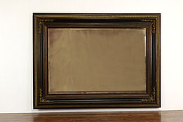 Monumental 93" Vintage Beveled Mirror hangs Vertical or Horizontal #41823
