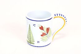 French Vintage Quimper Hand Painted Large Cup or Mug, Brittany France #37303