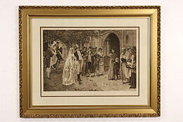 Impediment to Wedding Party Antique Victorian Engraving, Glindoni 44" #41601
