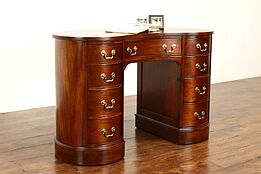 Traditional Vintage Mahogany Kidney Shape Office or Library Desk #41589