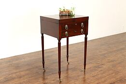 Beau Brummel Sheraton Antique Desk & Jewelry Chest, Dressing or End Table #41782