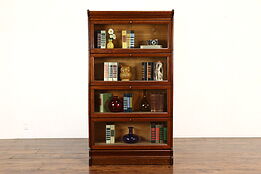 Arts & Crafts Mission Oak Antique 4 Stack Office or Library Bookcase #41535
