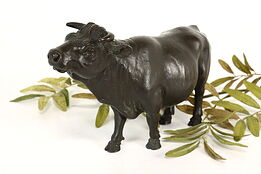 Farmhouse Antique Statue Bronze Cow Sculpture #41478