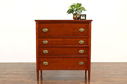 Sheraton 1830s Antique Cherry 4 Drawer Dresser or Chest #40773