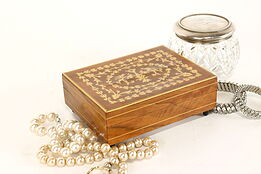 Swiss Vintage Marquetry Music Box & Jewelry Chest, Lara Theme, Lador #41668