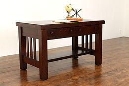 Mission Oak Arts & Crafts Antique Craftsman Office Desk or Library Table #41949