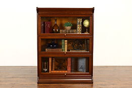 Arts & Crafts Mission Oak Antique 3 Stack Office or Library Bookcase, GRM #41534