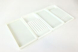 Set of Four Antique Milk Glass Dental Trays, Two Rivers WI #42241
