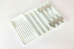 Set of Three Antique Milk Glass Dental Trays, Two Rivers WI #42239