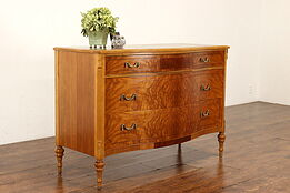 French Design Vintage Walnut Burl Chest or Dresser, Widdicomb #42283