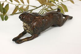 Farmhouse Hare or Rabbit Antique Bronze Sculpture #41965