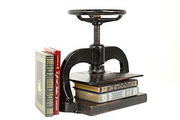 Victorian Industrial Salvage Antique Cast Iron Bookbinder Book Press #41748