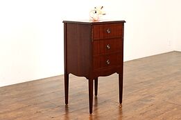 Traditional Vintage Mahogany Drop Front Music, Jewelry or Bath Cabinet #42455