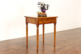Farmhouse Antique Curly Tiger Maple Nightstand, End or Lamp Table #42277