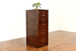 Traditional Oak Antique Office or Library File Cabinet, Library Bureau #42243