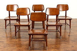Set of 6 Midcentury Modern Vintage Dining or Office Chairs, Sjöström #41635