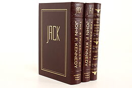 Easton Set of 3 President Kennedy Leatherbound Gold Tooled Books #42272