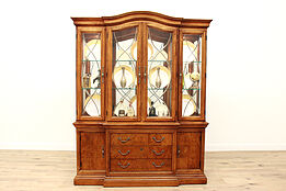 Traditional Vintage Breakfront, China or Display Cabinet, Thomasville #42605