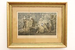 Love and War Antique Victorian Engraving after Glindoni 42.5" #42640