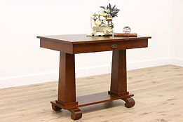Arts & Crafts Antique Craftsman Oak Office Desk or Library Table #42642