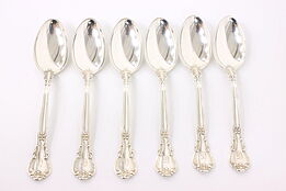 Set of 6 Gorham Chantilly Sterling Silver Tea Spoons, D Monogram #42838