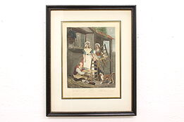 Cries of London Chairs to Mend Antique 1800s Etching Wheatley, 24" #42830