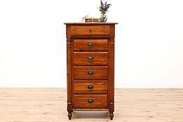 Farmhouse Vintage 6 Drawer Pine Lingerie or Jewelry Chest, Kincaid #42893
