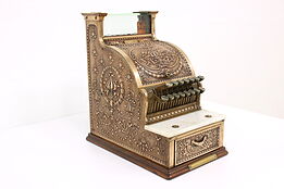Victorian Antique Candy or Barber Shop Bronze Cash Register, National #42562