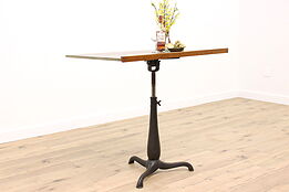Industrial Antique Iron Adjustable Drafting Table, Artist Desk, Island #42874