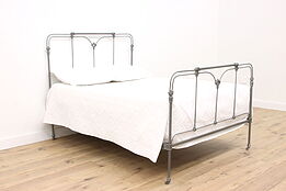 Victorian Antique Farmhouse Cast Iron Full or Double Size Bed #43042