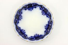 Victorian Antique Blue Danube Flow Blue China Small Bowl, Johnson Bros #42979
