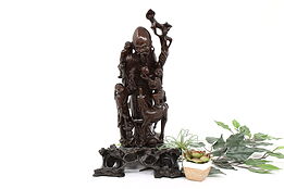 Asian Vintage Sculpture Carved God Statue #43126