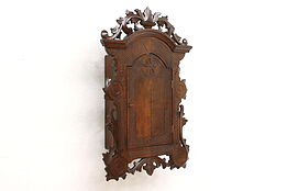 Black Forest Carved Swiss Antique Medicine Chest or Tobacco Cabinet #42894