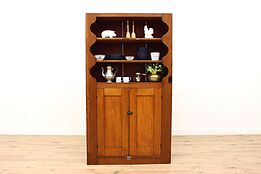 Farmhouse Antique Butternut Cupboard Primitive Kitchen Pantry Cabinet #43231
