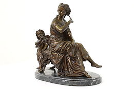 Diana or Artemis & Cupid Statue French Bronze Antique Sculpture Ocriot #42558