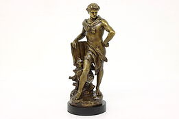 French Antique Bronze Finish Statue Science Sculpture, LeVasseur #42896