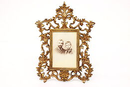 Victorian Antique Ornate Tabletop Easel Picture Frame #43326