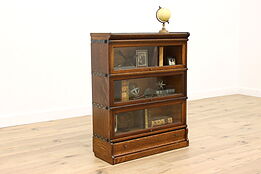 Arts & Crafts Antique 3 Stack Office Library Bookcase Bath Cabinet Macey #43162