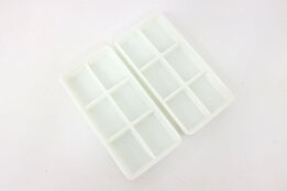Pair of Dentist Antique Milk Glass Dental Trays, Two Rivers WI #43459