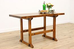 Farmhouse Salvage Workbench Antique Kitchen Island or Cheese & Wine Table #34512