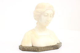 Renaissance Antique Carved Marble Sculpture of Joan of Arc #43338