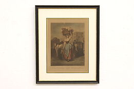 Cries of London Chairs to Mend Antique 1800s Etching Wheatley, 24" #42841