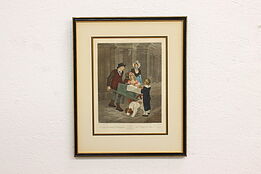 Cries of London Hot Spice Gingerbread Antique 1800s Etching Wheatley, 24" #42851